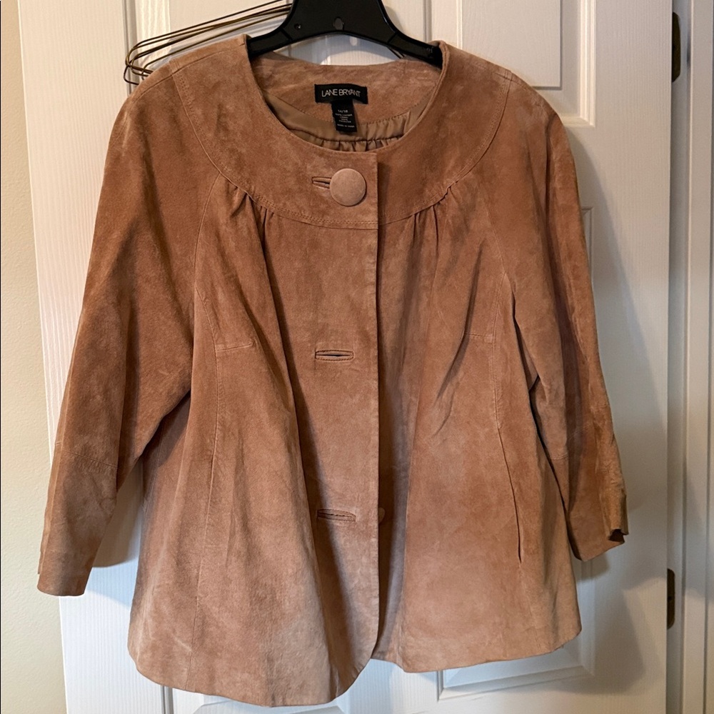 Lane Bryant Camel Suede Coat